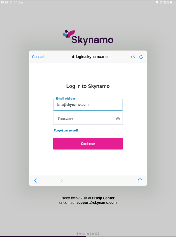 A screenshot of a login box
Description automatically generated